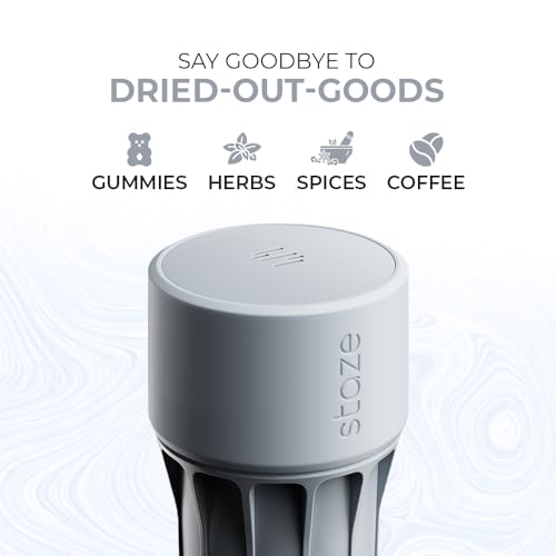Staze Air Tight Smell Proof Container (148ml) – Vacuum Seal Jar with UV Protection, Waterproof Food Storage Canister, Portable Small Smell Proof Jar for Coffee, Herb, Spice & Gummies - (CLOUD) - Image 4