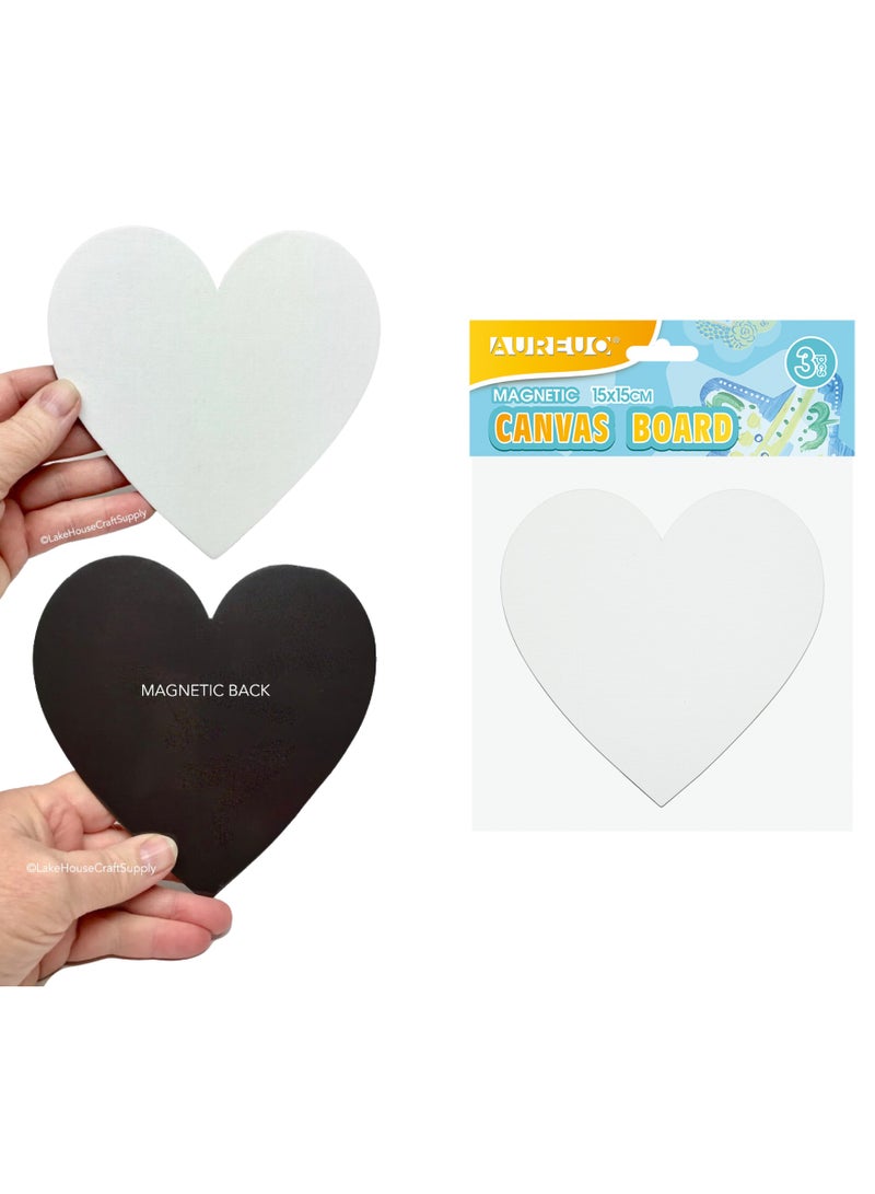 فينيكس كانفاس مغناطيسي على شكل قلب (3 حبات 15سم)