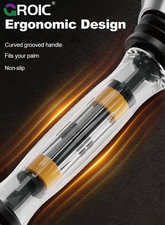 GROIC Shaking Dumbbells - Adjustable Dumbbell Set,Shake Adjustable Resistance up to 10-30kg,Vibration Fitness Equipment for Arm, Dumbbell Shaker Home Gym Exercise Equipment for Strength Training - Image 5