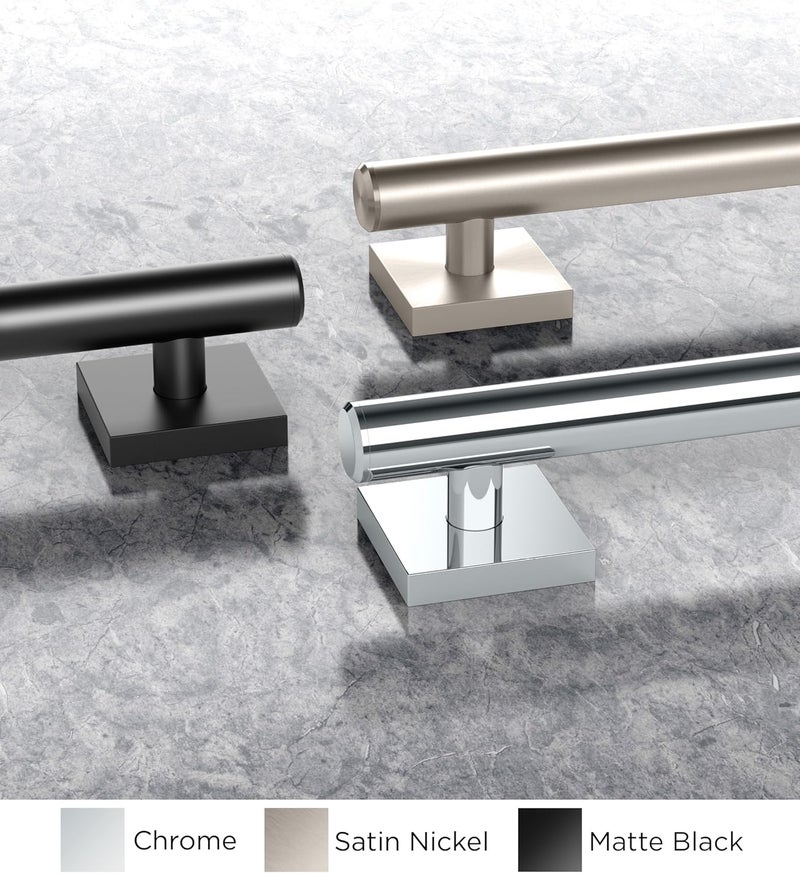 Gatco 942MX Elevate 18 L Grab Bar Matte BlackADA Compliant Stainless Steel Safety Grab Bar for Bathroom - Image 4