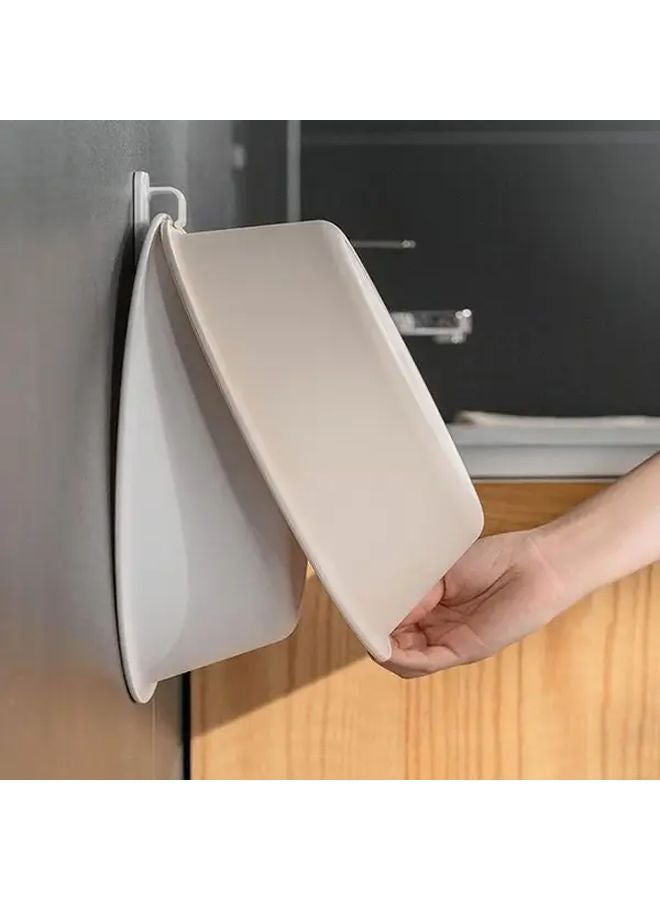 White Wall Mounted Washbasin Hooks 2pcs Adjustable Height Bathroom Kitchen Organizer - Image 4