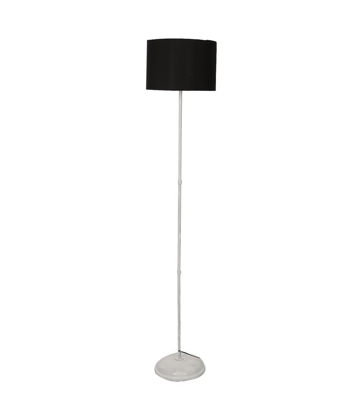 tu casa Metal Floor Lamp (Foldable) - Standing Lamp for Living Room & Bedroom, Elegant Home Decor Item, (Black Shade) - Image 4