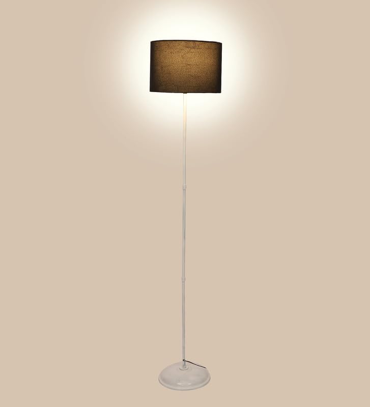 tu casa Metal Floor Lamp (Foldable) - Standing Lamp for Living Room & Bedroom, Elegant Home Decor Item, (Black Shade) - Image 5