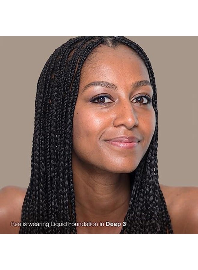 Mineral Fusion Full Coverage Foundation, Liquid Foundation - Deep 1- Tan to Deep Complexion w/Golden Undertones, Lightweight Matte Finish, Up to 12 Hr Hydration, Hypoallergenic & Vegan, 1 fl. oz - Image 4