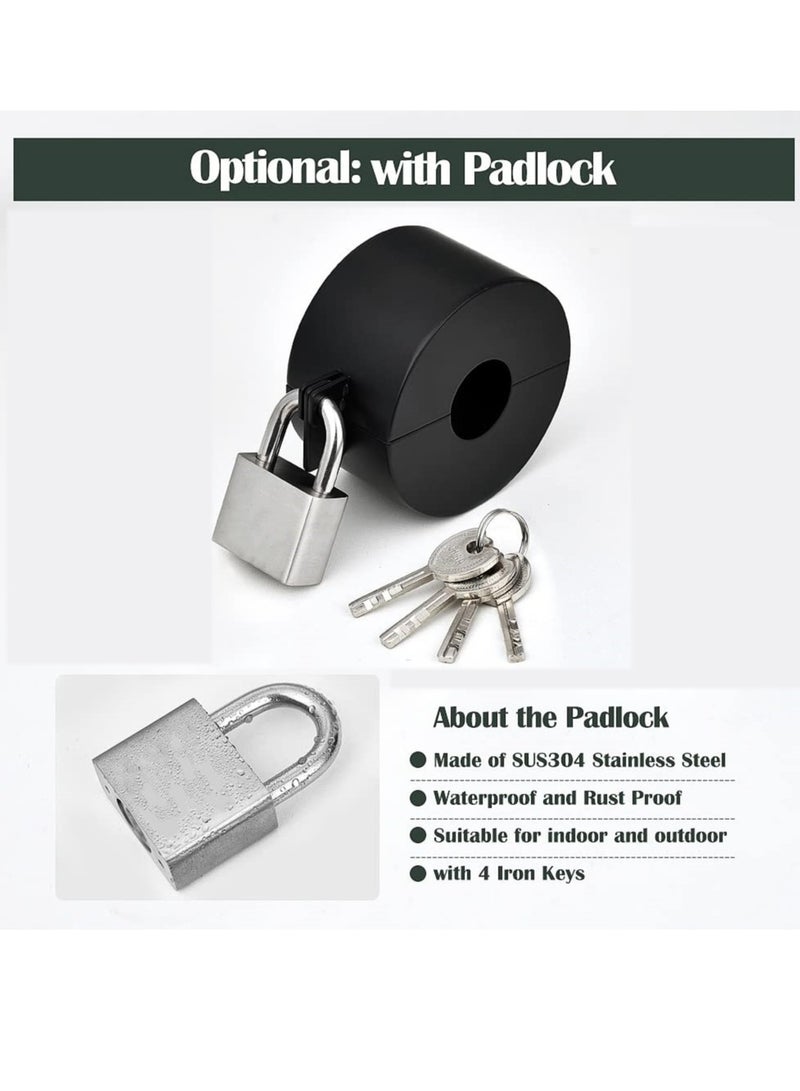 SYOSI Door Handle Lock, Door Knob Lock Out Device, Disable The Doorknob/Faucet/Valve, Door Knob Child Proof Cover Case Prevents Operating The Knob (with Padlock) - Image 3
