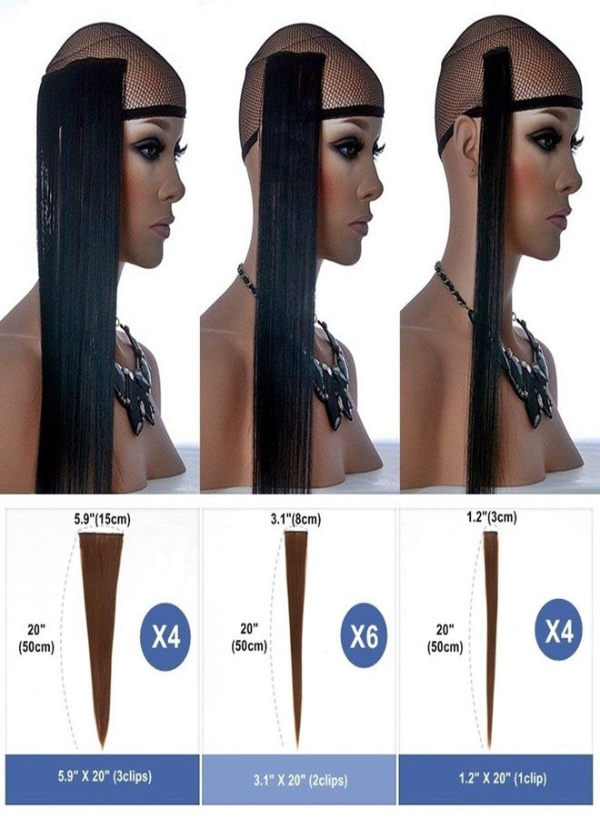 Fully Hair Extensions Straight Synthetic for Women and Girls (Model 12) - Image 4