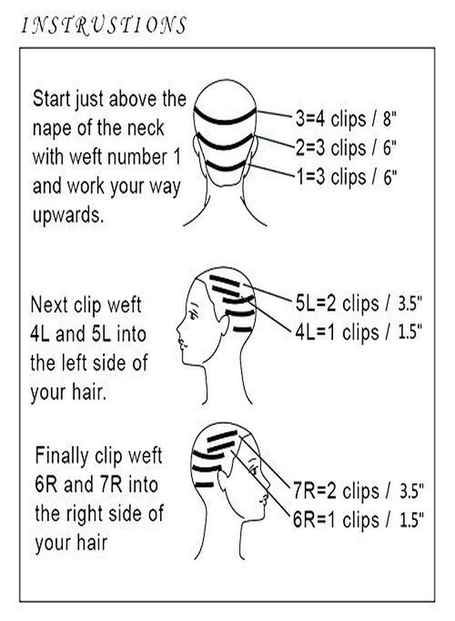 Fully Hair Extensions Straight Synthetic for Women and Girls (Model 12) - Image 2