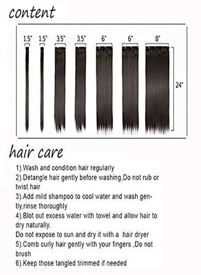 Fully Hair Extensions Straight Synthetic for Women and Girls (Model 12) - Image 5