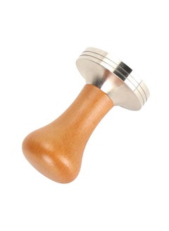 Thoraya Coffee Tamper Solid Wood Handle Stainless Steel Easy to Use Coffee Press Tamper Coffee Machine Accessories for Home Coffee Shop Brown 58mm/2.3in  - Image 3