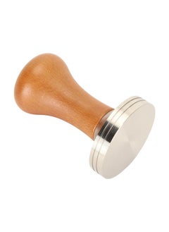 Thoraya Coffee Tamper Solid Wood Handle Stainless Steel Easy to Use Coffee Press Tamper Coffee Machine Accessories for Home Coffee Shop Brown 58mm/2.3in  - Image 4