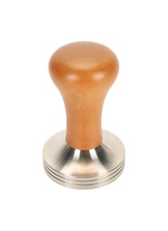 Thoraya Coffee Tamper Solid Wood Handle Stainless Steel Easy to Use Coffee Press Tamper Coffee Machine Accessories for Home Coffee Shop Brown 58mm/2.3in  - Image 2