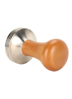 Thoraya Coffee Tamper Solid Wood Handle Stainless Steel Easy to Use Coffee Press Tamper Coffee Machine Accessories for Home Coffee Shop Brown 58mm/2.3in  - Image 5