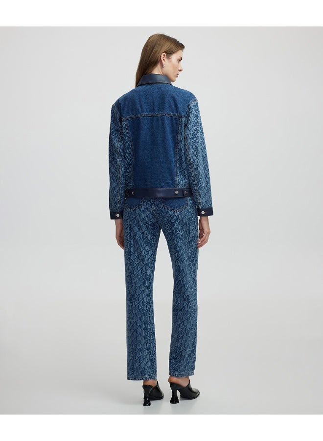 Ipekyol Monogram Printed Denim Jacket  - Image 3