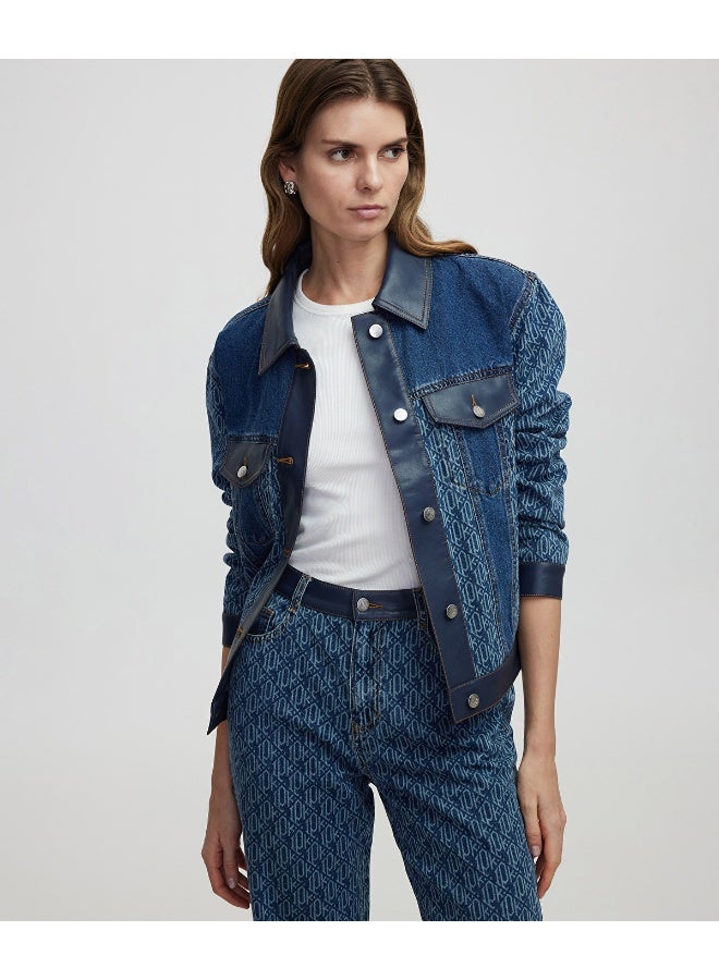 Ipekyol Monogram Printed Denim Jacket  - Image 4