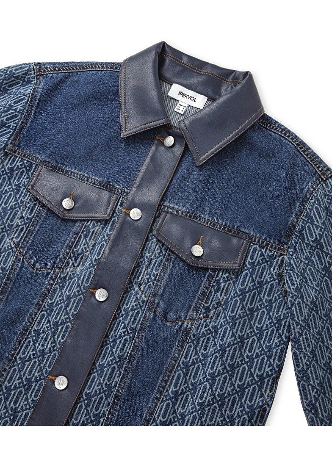 Ipekyol Monogram Printed Denim Jacket  - Image 1