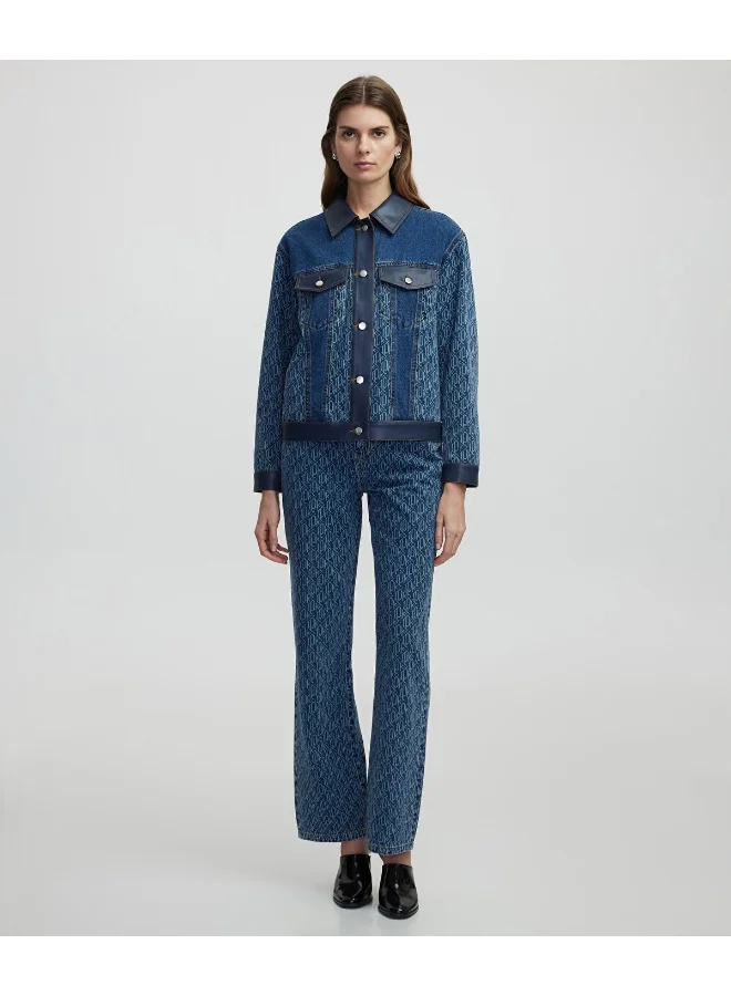 إبيكيول Monogram Printed Denim Jacket