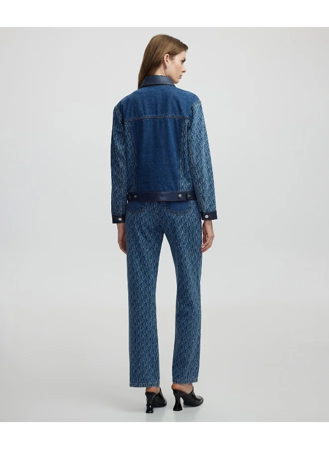 Ipekyol Monogram Printed Denim Jacket