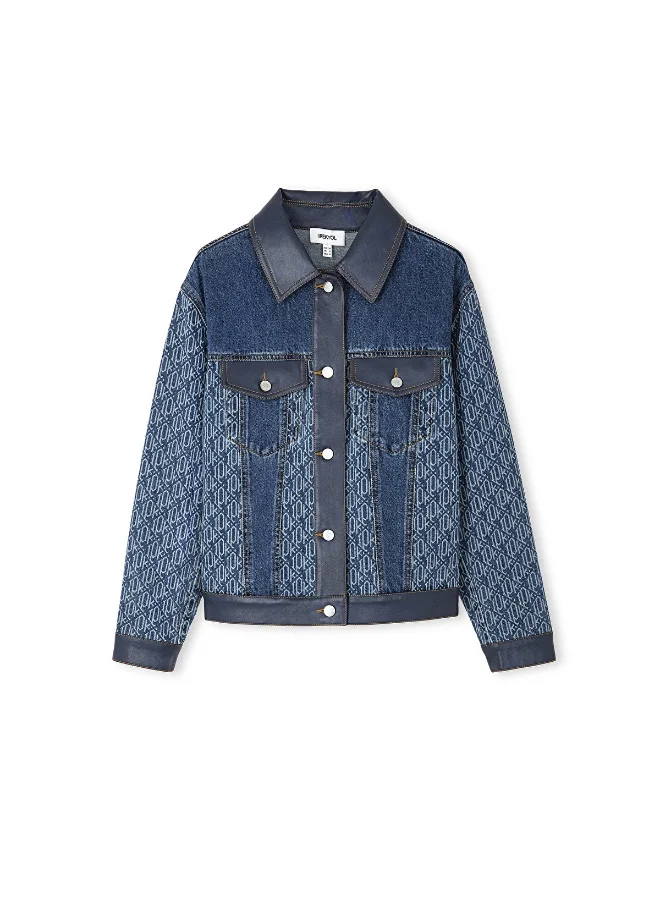 Ipekyol Monogram Printed Denim Jacket