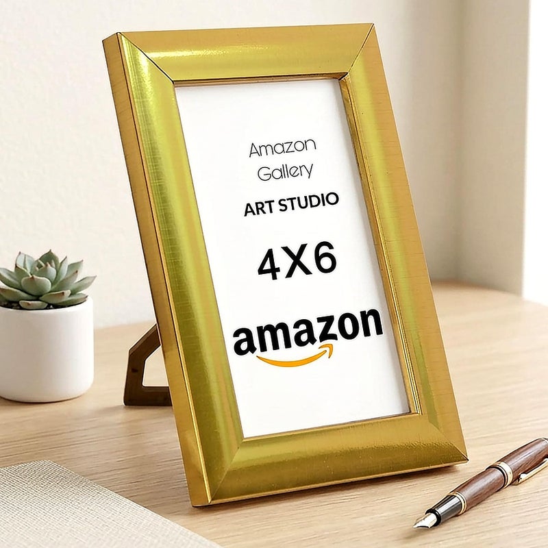 4X6 Photo Frame Wall & Tabletop Frames 10X15 CM (Gold-M15) - Image 1