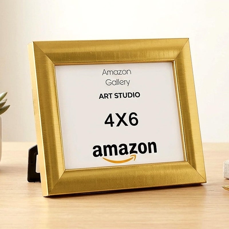 4X6 Photo Frame Wall & Tabletop Frames 10X15 CM (Gold-M15) - Image 2