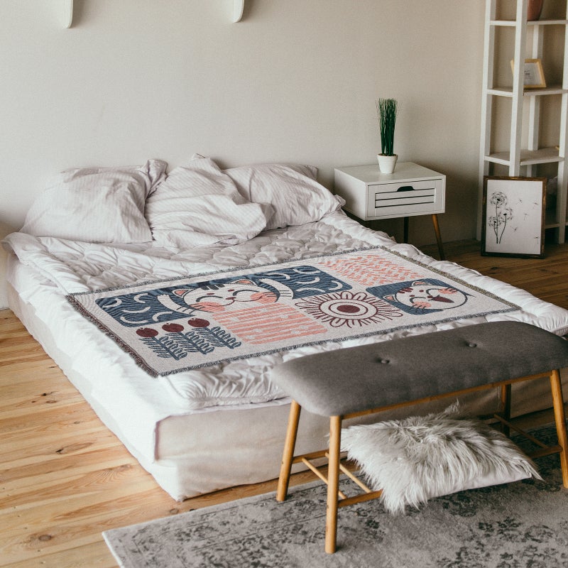 Multi-function Throw Blanket Delicate Bohemian Style Double-side Design Sofa Blanket - Image 3