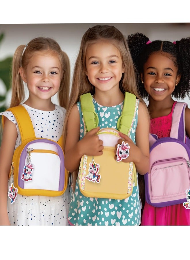 5D الرسم الماس ملصق مجموعة مع نقاط الماس الفن والحرف المناسبة للأطفال الذين تتراوح أعمارهم بين 6-8 و 8-12 ، للأطفال كرتون مصنوعة يدويا ديي الماس رسم سلسلة المفاتيح ، نقطة الأطفال الماس سلسلة المفاتيح (مجموعة يونيكورن) مجموعة يونيكورن - Image 4