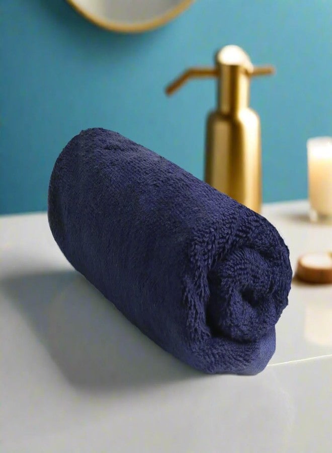 HEELIUM Bamboo Hand Towel | Ultra Absorbent & Anti-Bacterial | 3X Softer Than Cotton Towels | 65 X 40 cm - 600 GSM | Pack of 1 - Blue - Image 1