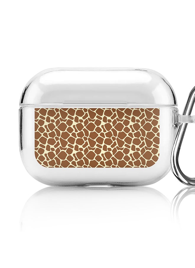 Stylizedd - Classic Clear printed Case for Apple AirPods Pro 2nd Generation Thin Transparent Cover [Designed for Apple AirPods Pro 2nd Generation] - Somali Giraffe Skin Print - Image 1