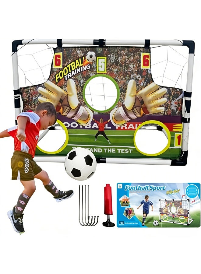 DMG TECH 2-in-1 Pop Up Soccer Goal for Kids, Portable Training Equipment for Kids, Football Practice, Goal Mini Soccer Goal Easy Set-Up for Outdoor Indoor Training Games for Ages 2-8 Children - Image 1