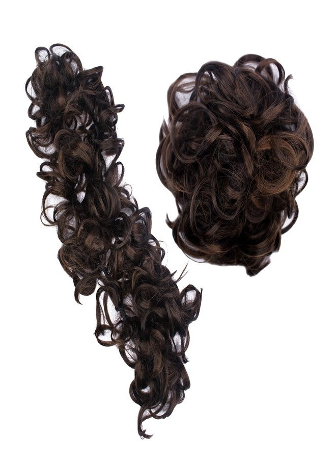 EKAN Frill Hair Extension Synthetic Hairs for Ponytail For Girls and Women Hair Accessories Pack Of 1(Dark Brown) - Image 4