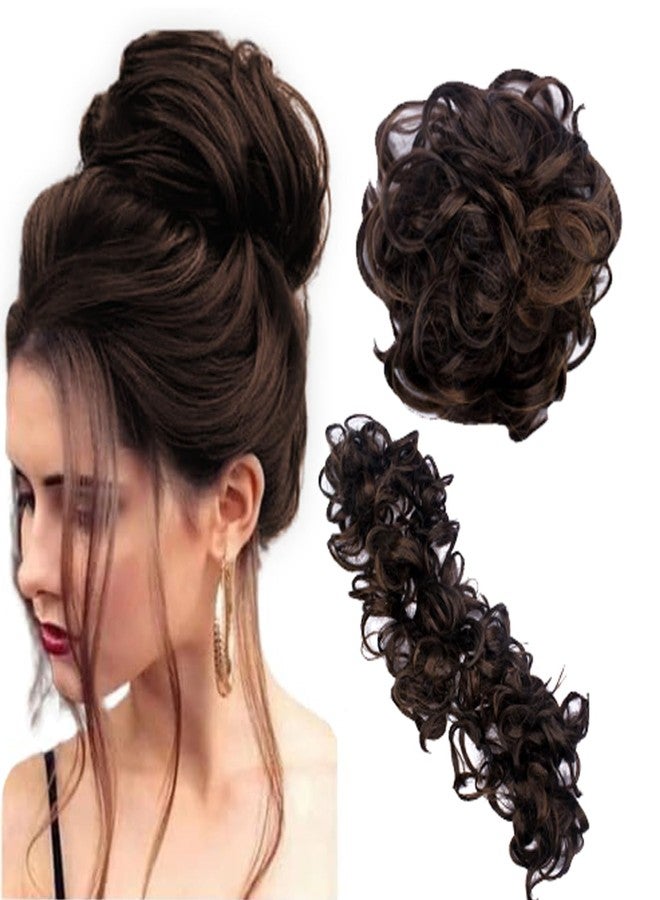 EKAN Frill Hair Extension Synthetic Hairs for Ponytail For Girls and Women Hair Accessories Pack Of 1(Dark Brown) - Image 5