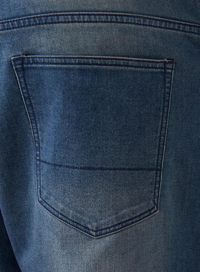 Maxim BLUE Maxim Plus Relaxed Fit Flexi Waist Jeans for Men | Best Price UAE