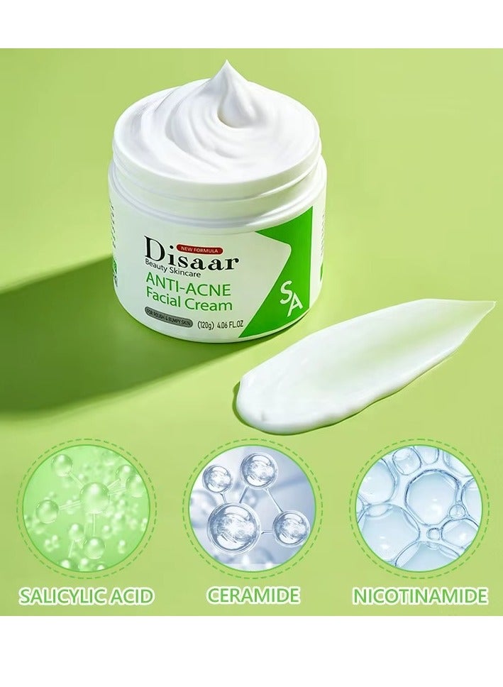 Disaar SA Anti Acne Facial Cream with Salicylic Acid Ceramide and Niacinamide for Pimples and Oily Skin  - Image 2