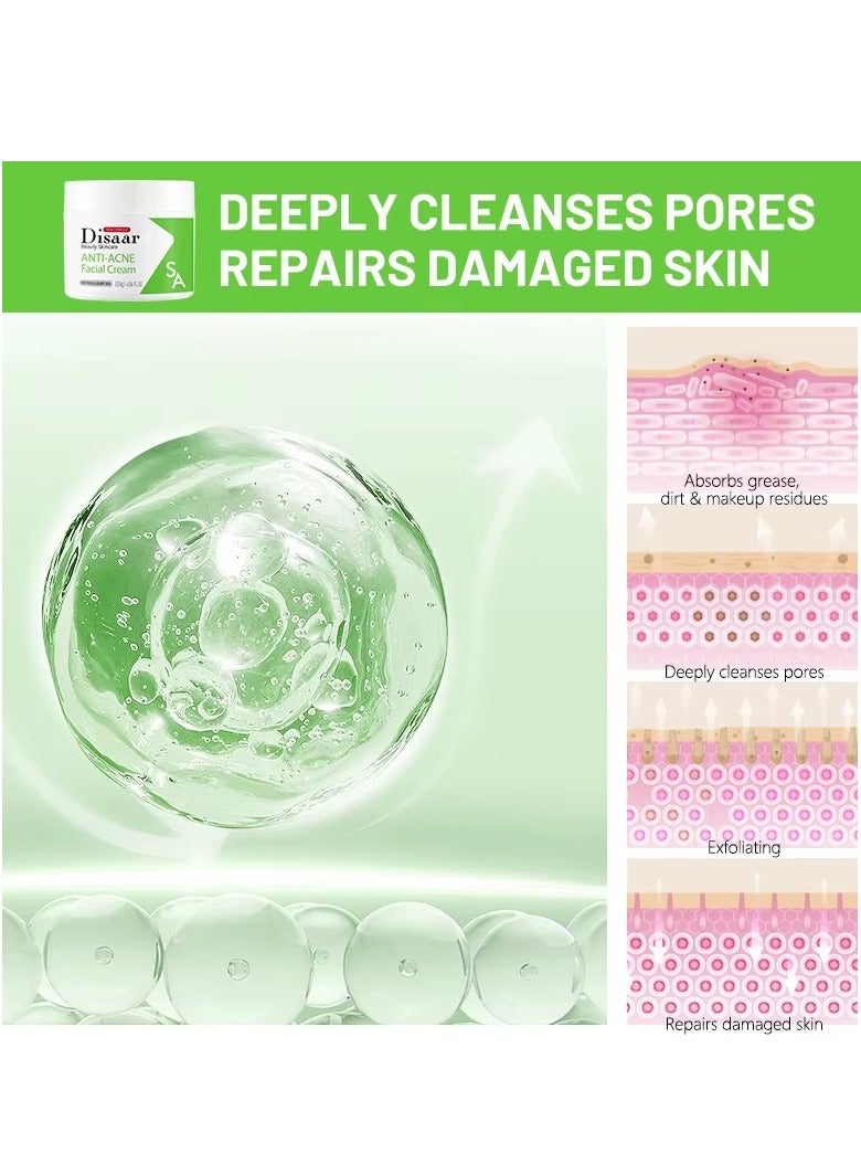 Disaar SA Anti Acne Facial Cream with Salicylic Acid Ceramide and Niacinamide for Pimples and Oily Skin  - Image 4
