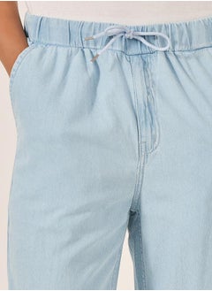 Styli Mid Rise Relaxed Fit Jeans with Drawstring  - Image 3