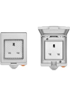 S55 Wifi Smart Socket Uk Ip55 Waterproof Smart Plug Outlet Timer Switch For Smart Home Application Control Heavy Duty Compatible With Alexa And Google Home Assistant White