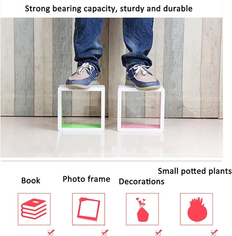 BS مجموعة B&S من 3 رفوف مكعبة عائمة عصرية - Image 5