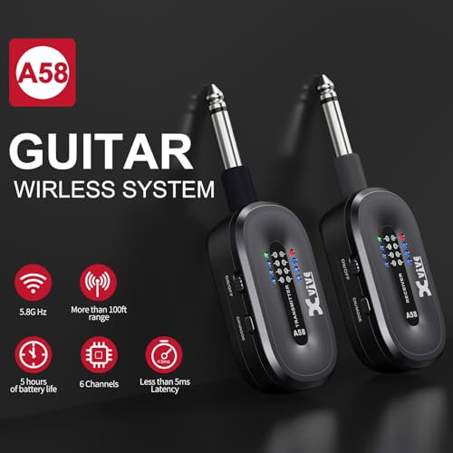 Xvive A58 Wireless Guitar System with 5.8GHz Transmitter and Receiver - Image 2