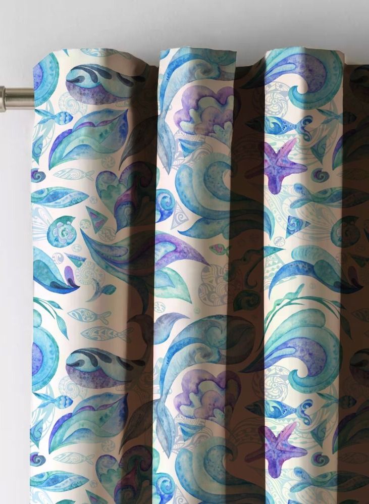 CURTAINS & RODS 1panel 150cmX260cm curtain printed on velvet mixed with linen. - Image 3