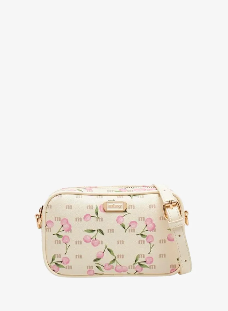 ميسي Cherry Print Crossbody Bag With Detachable Strap