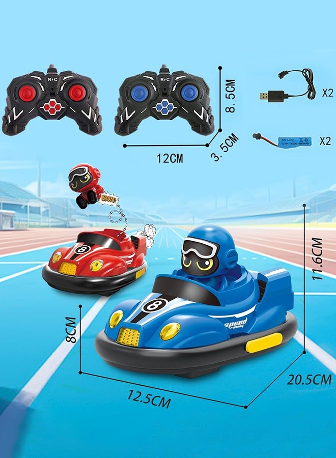 Garlo Kids Remote Control Car Toys Set, RC Race Vehicles Playset, Electronic Bump & Pop-up Game W/ 2 Figures, Cool Indoor Outdoor Birthday Gift 3 4 5 6 7 8-12 Years Old Kids Boy Child Teen - Image 2