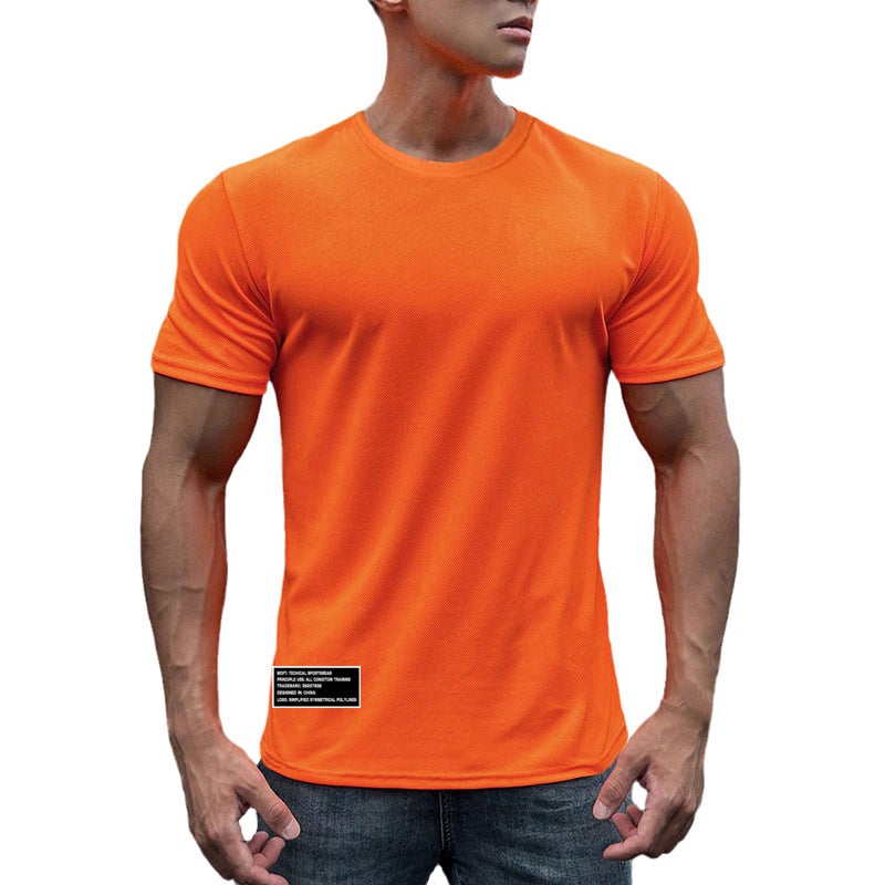 Fitness short-sleeved men''s summer thin fashion brand undershirt quick-drying slim casual sports training clothes T-shirt - Image 3