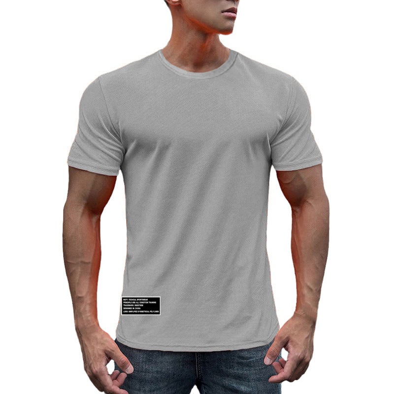Fitness short-sleeved men''s summer thin fashion brand undershirt quick-drying slim casual sports training clothes T-shirt - Image 5