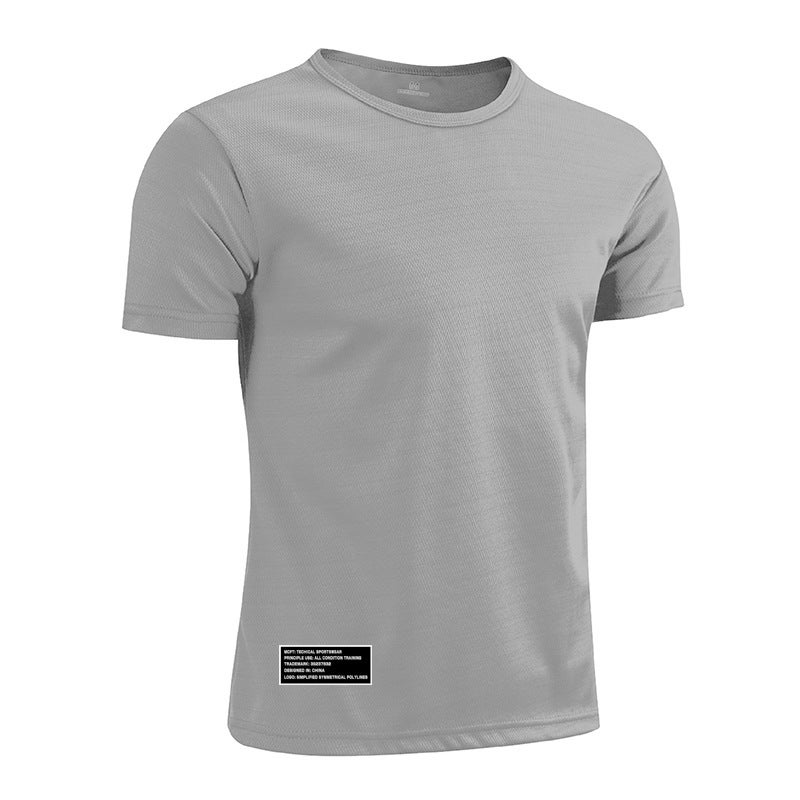 Fitness short-sleeved men''s summer thin fashion brand undershirt quick-drying slim casual sports training clothes T-shirt - Image 1