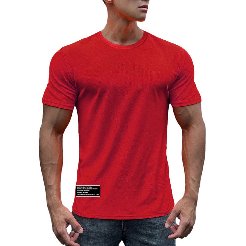 Fitness short-sleeved men''s summer thin fashion brand undershirt quick-drying slim casual sports training clothes T-shirt - Image 4