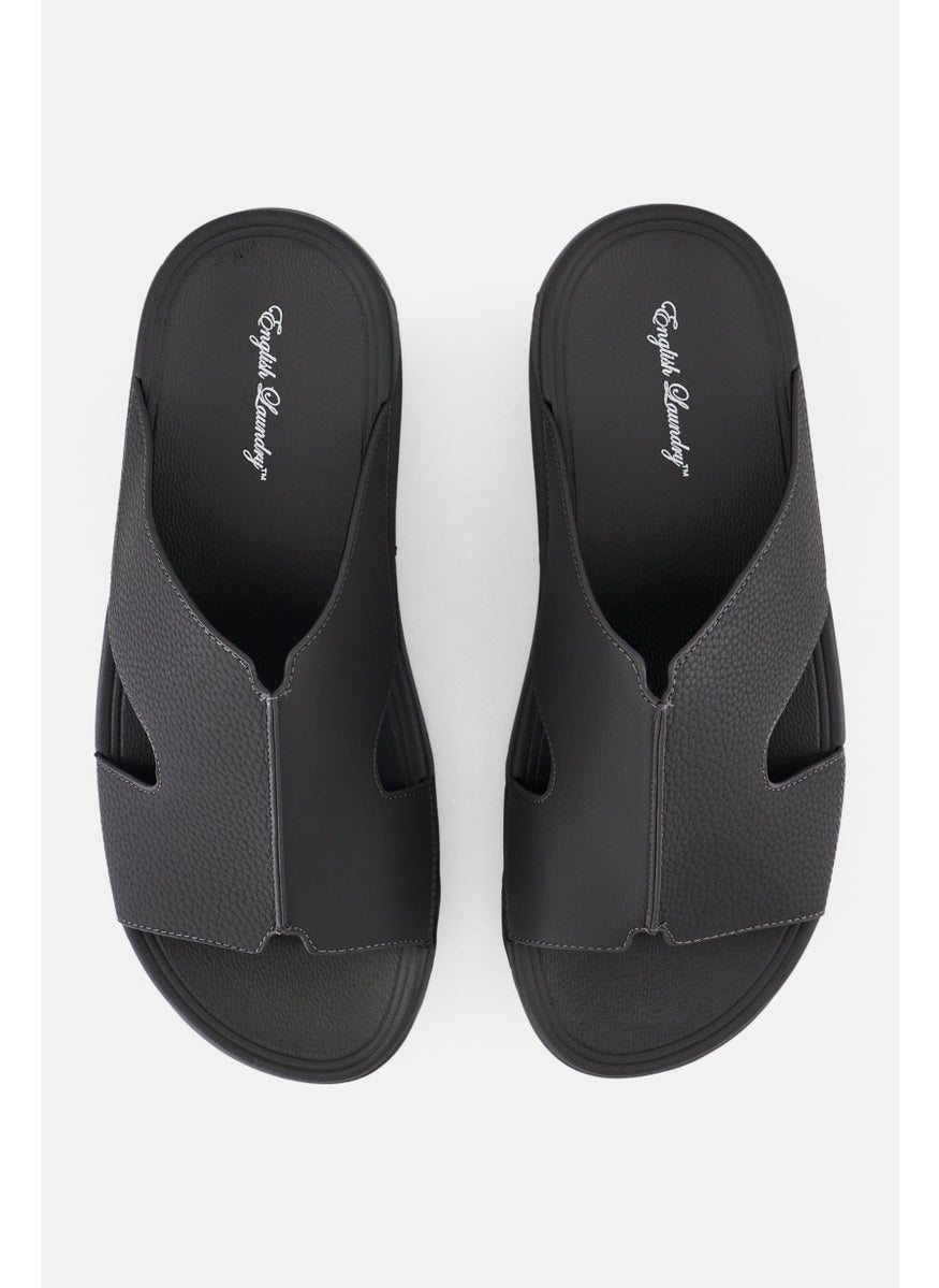 English Laundry Men Slip On Arabic Sandals, Grey  - Image 4