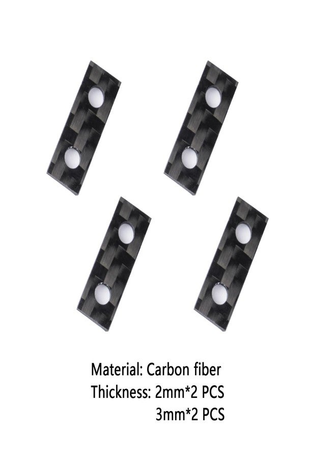 MOSHNOLY 4X Carbon Fiber Servo Mount Spacer for Arrma 6S 1/8 Notorious Kraton Outcast Typhon Talion 1/7 Infraction Limitless Felony RC Car Upgrades Part Included 2x3mm&2x2mm Servo Mount Spacer,ARA320574 - Image 2