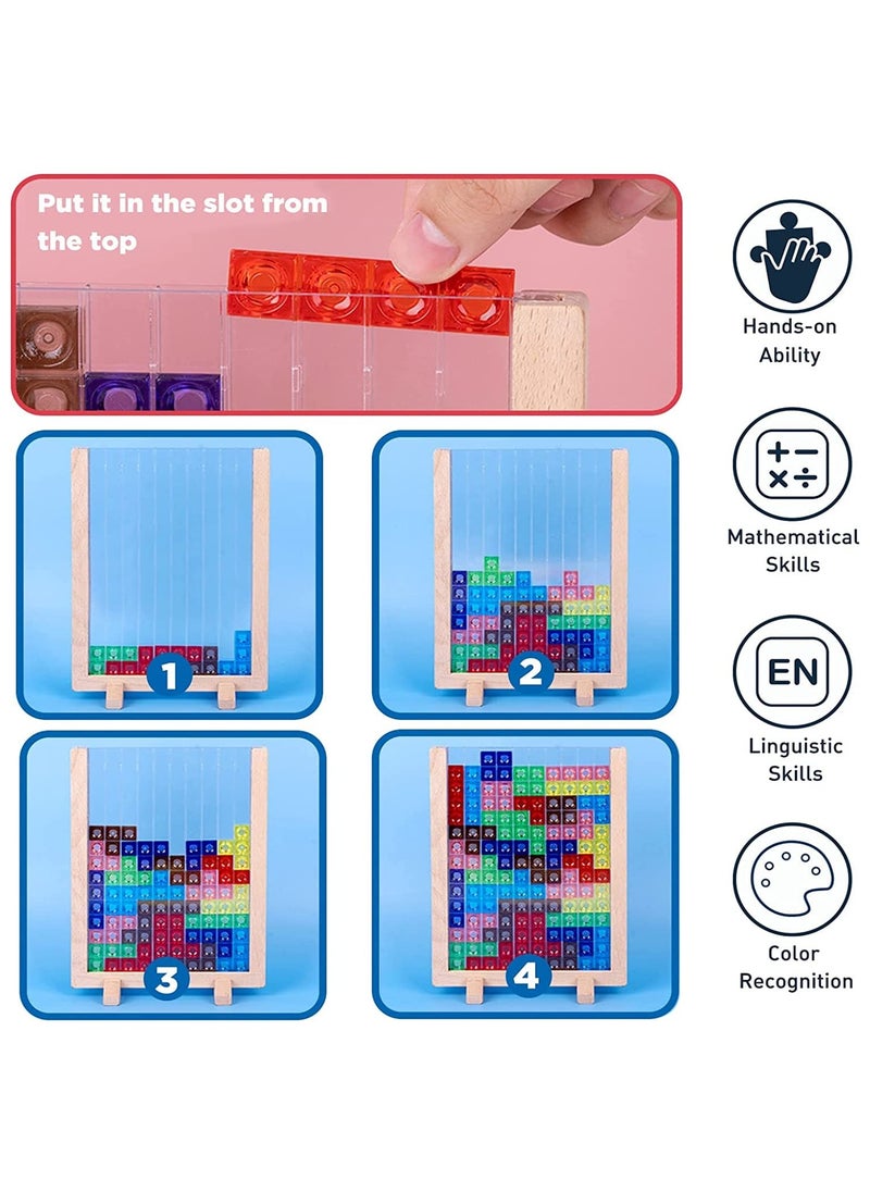 Bebiland Bebiland Blocks Puzzle, 3D Transparent Brain Teaser Toy Jigsaw Puzzle, Intelligence Colorful Blocks Game, Montessori Toys Preschool Educational Gift for Kids 3-10 Years Old (Multicolour)  - Image 5