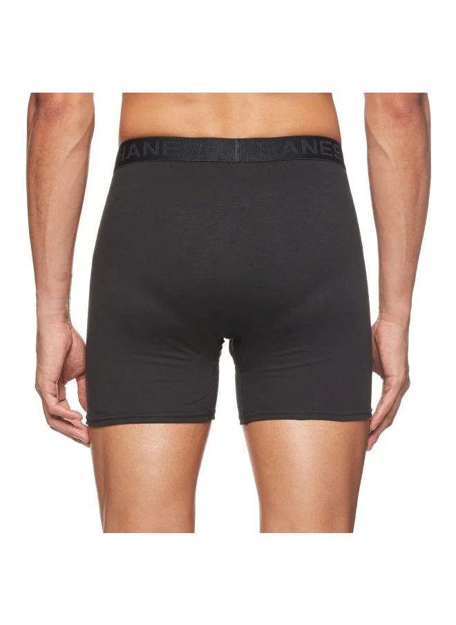 هينز Hanes Mens 4 Pack FreshIQ Comfort Blend Boxer with Comfort Flex Waistband Brief