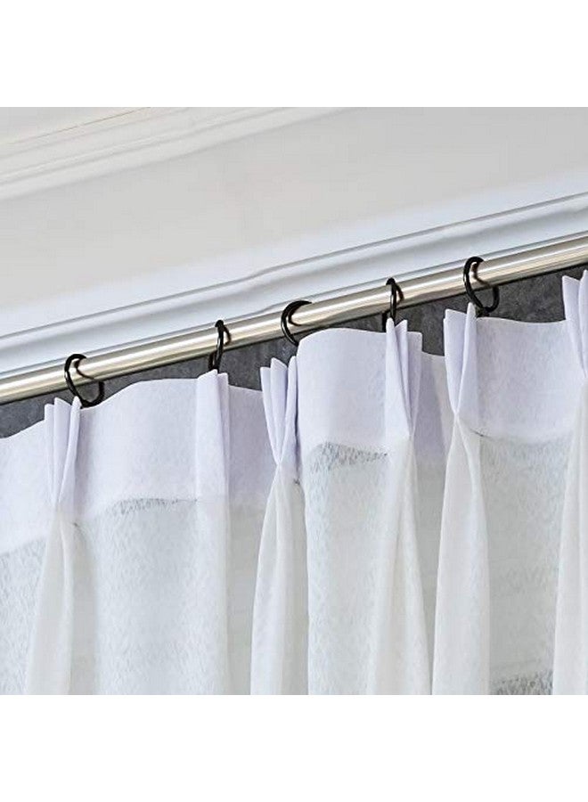 Hotop Hotop 30 Pieces Metal Drapery Curtain Rings and 30 Pieces Hanging Metal Curtain Drapery Pin Hooks for Window Door Shower(32 mm,Black)  - Image 4